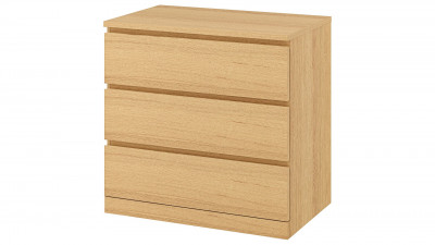 Комод MALM IKEA Бук Бавария 0381 PR (3 ящика) 80*48*78 см, Бук Бавария   Фиеста
