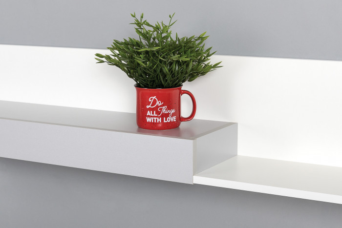 Торонто 12.149 Стол + 16.475 Полка, цвет белый шагрень/стальной серый, ШхГхВ 120х53,1х150 см., универсальная сборка