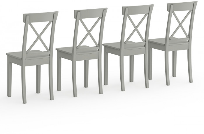 Четыре стула Мебель--24 Гольф-14 разборных, серый