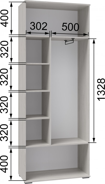 Ричард Шкаф РШ-5, Ясень анкор светлый