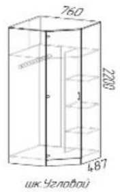 Эра Шкаф угловой ЛДСП, венге/лоредо, склад