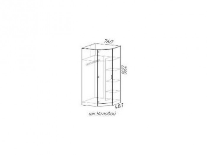 Эра Шкаф угловой ЛДСП, венге/лоредо, склад