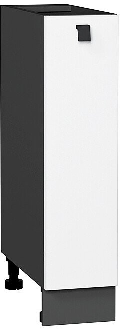 Кухонный гарнитур угловой Глетчер-03, МДФ, 120×200 см, Графит/Айленд шелк (Редондо)