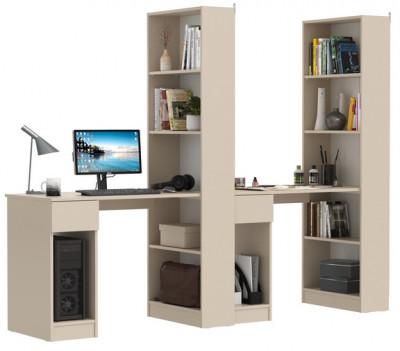 Лайт Шкаф комбинированный 10.01 + 10.01, цвет сатин, ШхГхВ 230,6х58,2х179 см., универсальная сборка(обязательно крепление к стене)