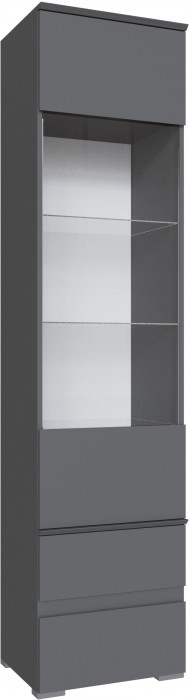 Пенал-витрина Плейона, Графит серый