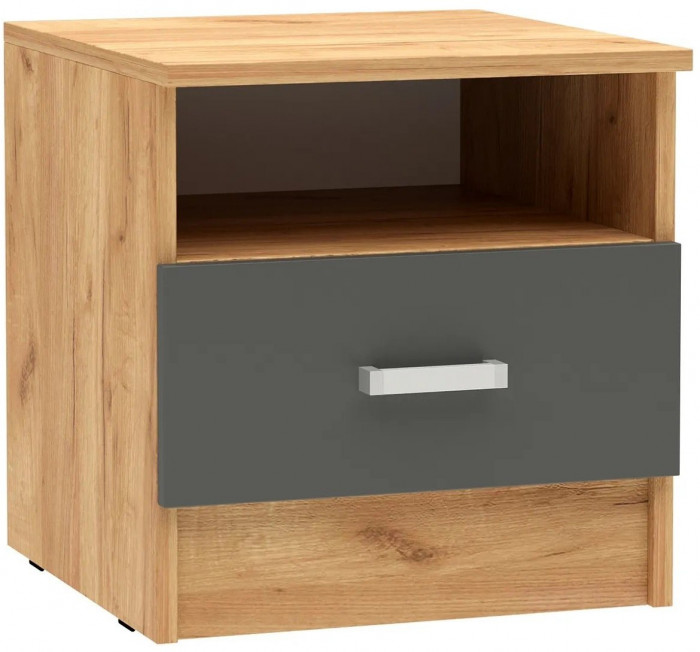 Мартина Тумба прикроватная (Дуб Сонома / белый)