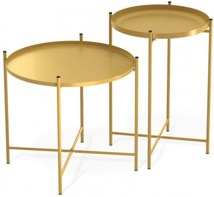 Двойной кофейный столик Sheffilton SHT-CT8/CT8-2 золото (золото)