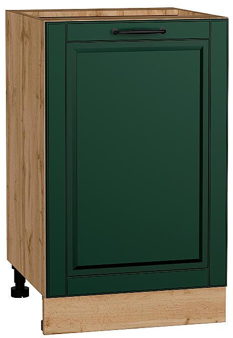 Кухонный гарнитур Дублин-04, МДФ, 130 см, Вотан/Особый Белый/Особый зеленый (Дуб натуральный)