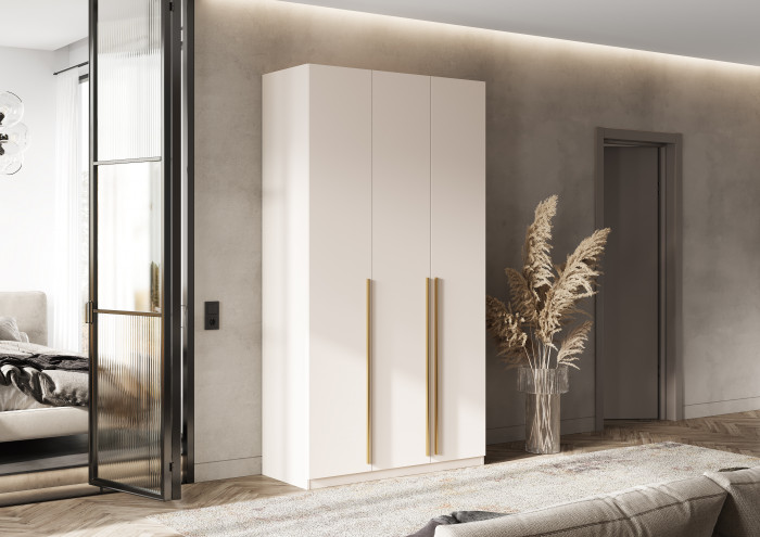 Ларго Шкаф 3-х створчатый 1200 (1 полка/3ящика), Кашемир