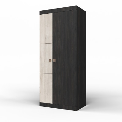 Шкаф двухдверный для одежды "Лондон" - Дуб кентерберри/Сосна натуральная