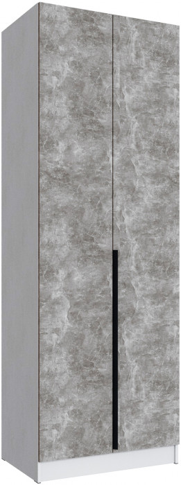 Шкаф Мадрид (0,8) с 2 ящ. внутри без зеркала, Белый/Ателье светлое