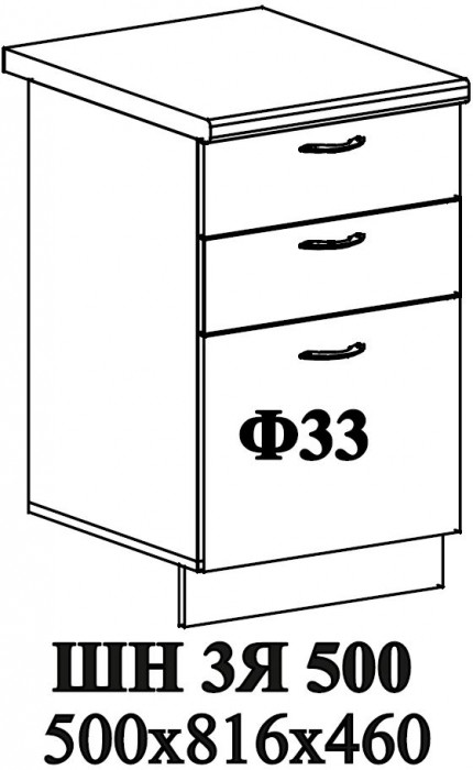 Ф-33 Модена (ШН3Я 500) МДФ дуб серый