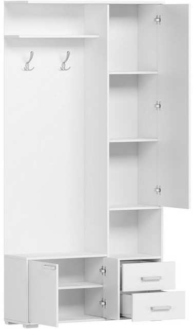 Домино А Шкаф с зеркалом (Белый)