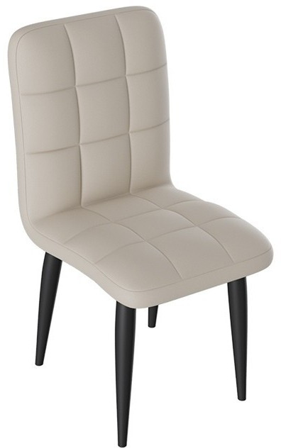 Франк ДП 2-17 Стул (конус) (Черный матовый/Микровелюр Бежевый)