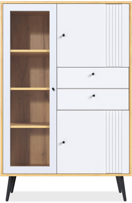 Шкаф низкий (1 стеклодверь)  Вега Саксония