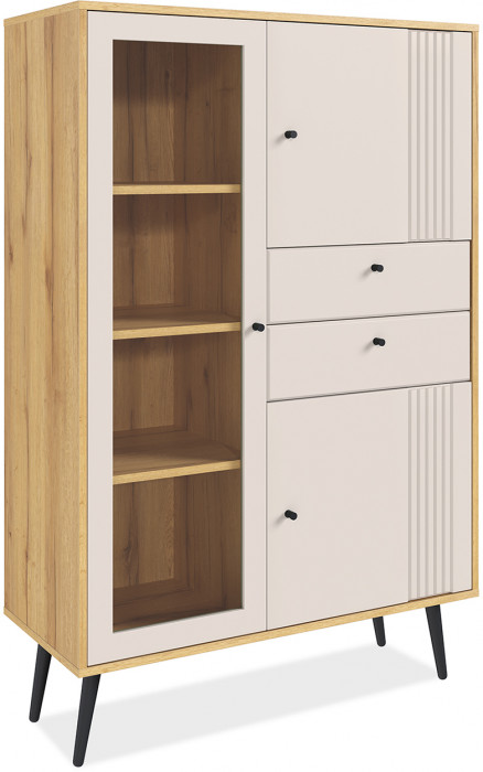 Шкаф низкий (1 стеклодверь) Вега Саксония