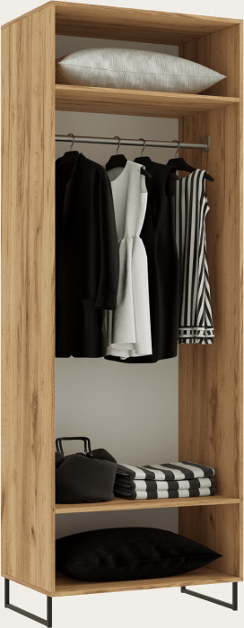 Нэнси LOFT Шкаф 2-х ств. 800 (ЛДСП) (Дуб Крафт белый)