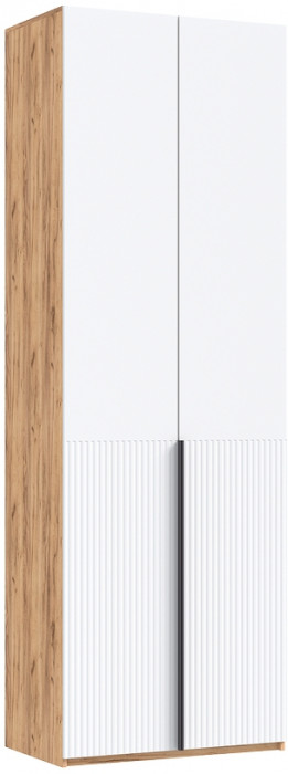 Тумба с зеркалом и шкафом 2-х ств Марвэл, Крафт золотой/Браш вайт