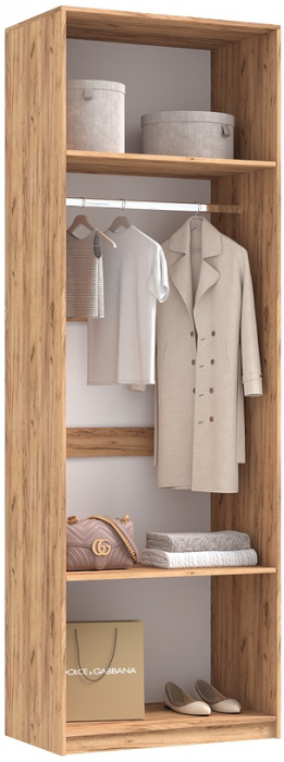 Тумба с зеркалом и шкафом 2-х ств Марвэл, Крафт золотой/Браш вайт