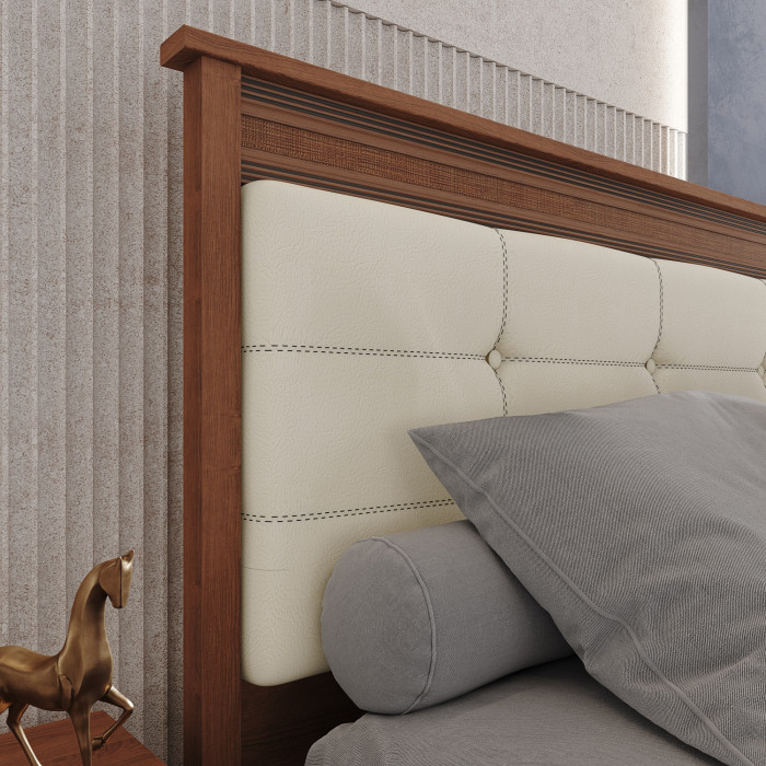 Ливорно Кровать ЛКР-1 (1,4) с ортопедом, Орех донской