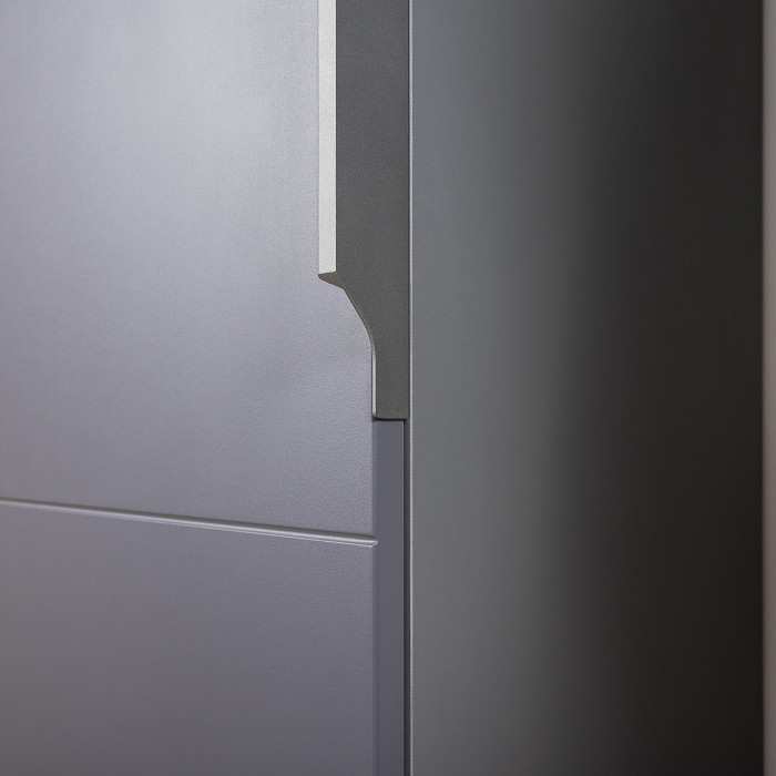 Октава Прихожая 16, серый графит/дуб крафт золотой/фасады МДФ серый графит