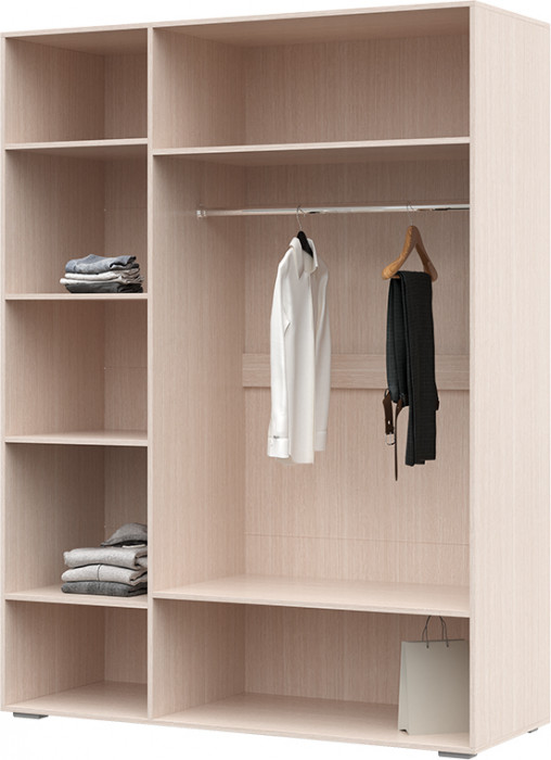 Симба шкаф 3-х створчатый (1500*2000*570) дуб белфорт/белый глянец