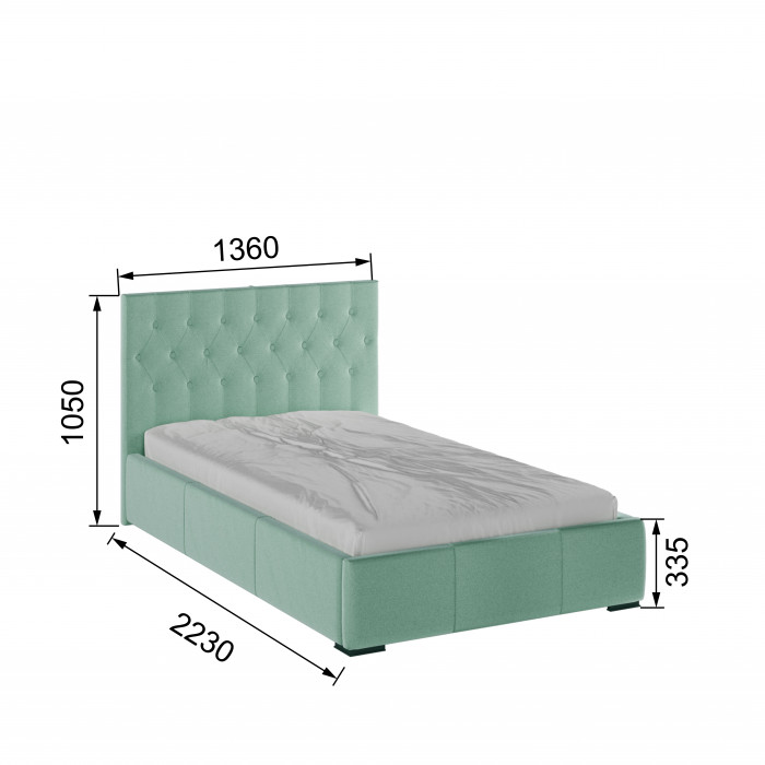 Октавия Кровать интерьерная 120 атлантида ромб, ортопед