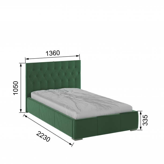 Октавия Кровать интерьерная 120 атлантида ромб, ортопед