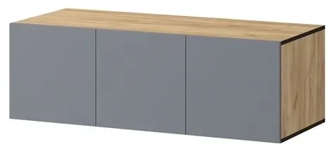Бастион Антресоль к Шкафу 1200, Графит/Дуб крафт золотой