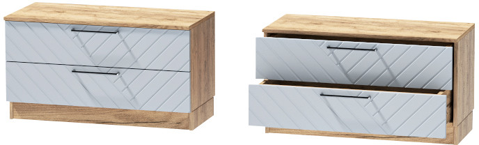 Тумба-5 прикроватная напольная "Иннэс-7", Крафт золотой/Монблан Р-856