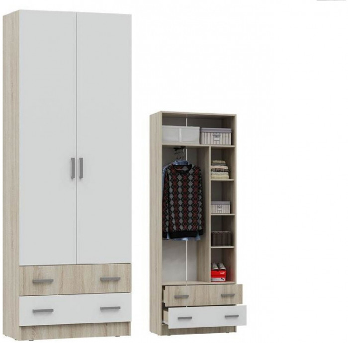 Модульная детская Мартина, композиция 1 (Белый глянец, Дуб Сонома)