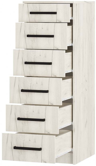 "Фиеста" комод 400 (400х1200х500) дуб крафт белый