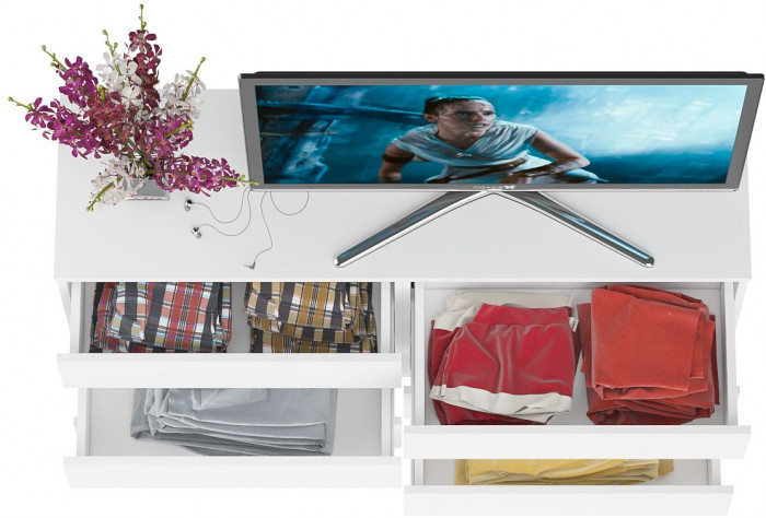 Мори Комод МК1380.6, цвет белый, ШхГхВ 138х41х73 см.