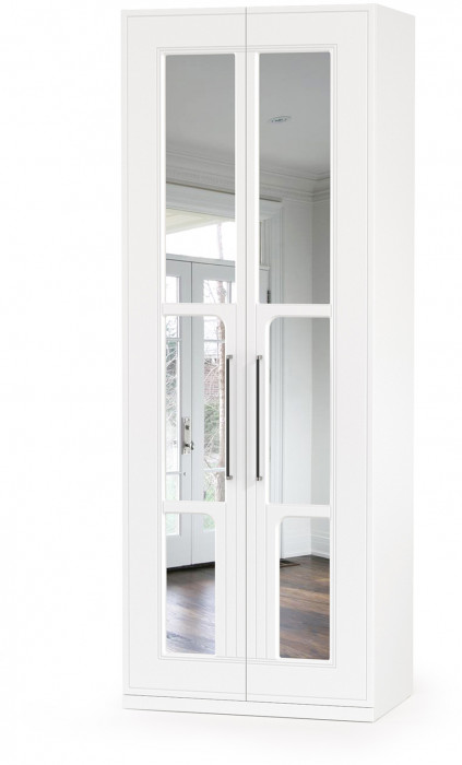 Валенсия Спальня № 44, цвет ЛДСП белый шагрень/МДФ белый шагрень/ткань велутто 19, ортопед есть, сп. м. 1600х2000 мм., б/м