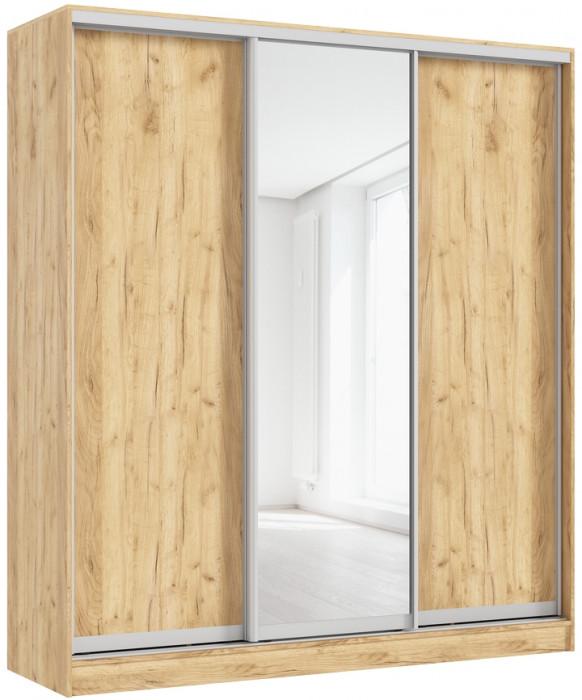 Шкаф-купе Тринити-6 (2,0 м), Дуб крафт золотой