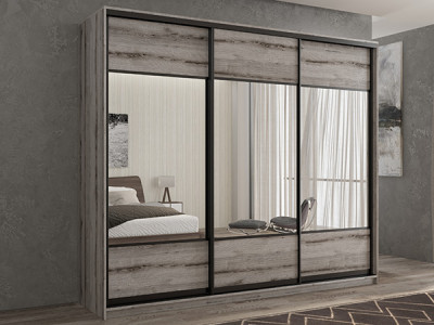 Шкаф-купе Кааппи 6 Эвок Окаменелый 230х60х230 см