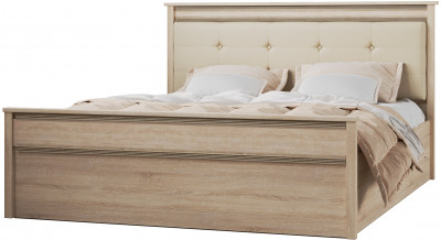 Ливорно Кровать ЛКР-1 (1,6) с настилом ДСП 2С, Дуб сонома