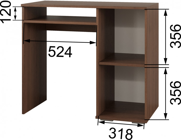 Ричард стол косметический РС-20 орех донской