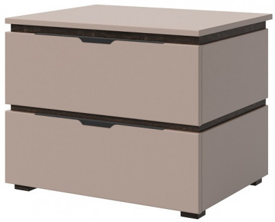 Тумба прикроватная 2 ящика "Ривьера" - Дуб кентербери/Капучино