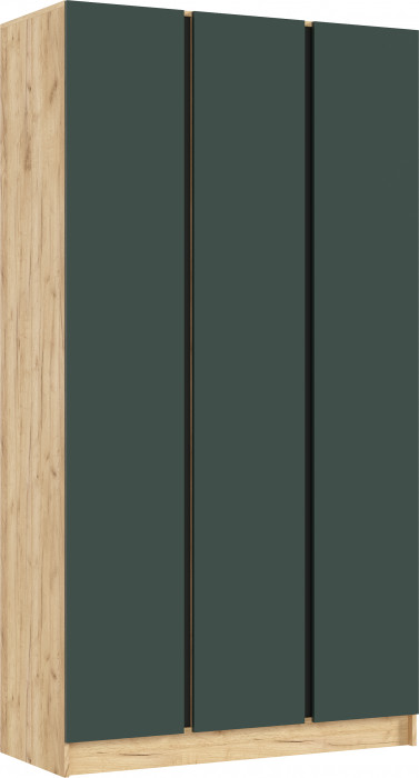 Келвин Шкаф 3-х створчатый 1200, Дуб крафт/Изумрудный