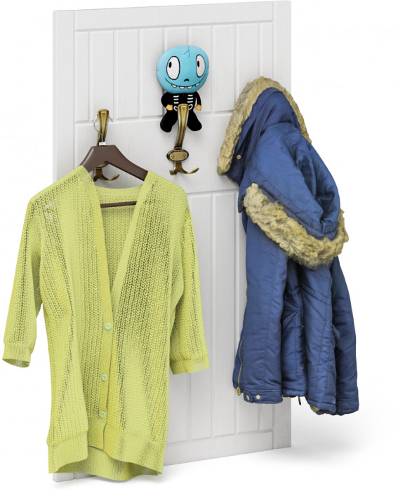 Прихожая П-6 Компоновка № 06, цвет белая шагрень/фасады МДФ белое дерево фрезеровка прованс, ШхГхВ 170х35х200 см., универсальная сборка