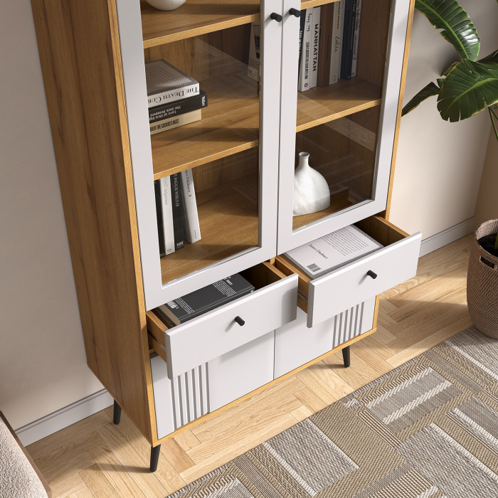 Шкаф-витрина 2-х дверная Вега Саксония