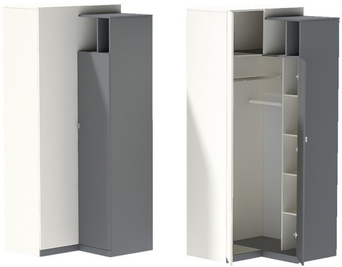 Модульная детская Клео набор 3 (Графит/Миндаль/Солнечный)