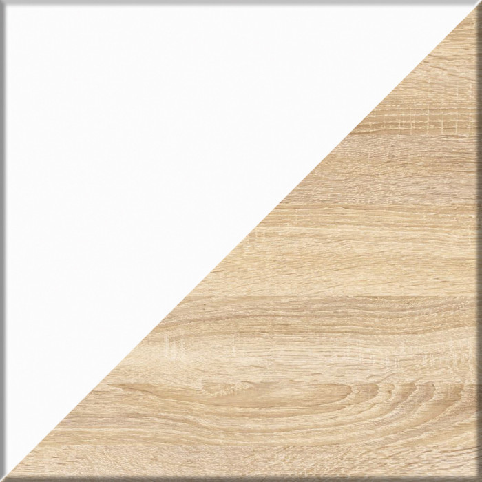 Мори Стол компьютерный МС-16 правый + Комод МК1200.8, цвет дуб сонома/белый, ШхГхВ 244,8х84,9х94 см., выдвижные ящики справа, НЕ универсальная сборка