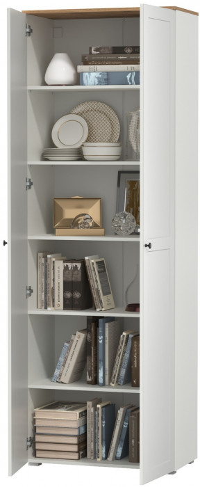 Остин 16.307 Шкаф, цвет белый шагрень/дуб крафт золотой, ШхГхВ 80х41,8х229,8 см.