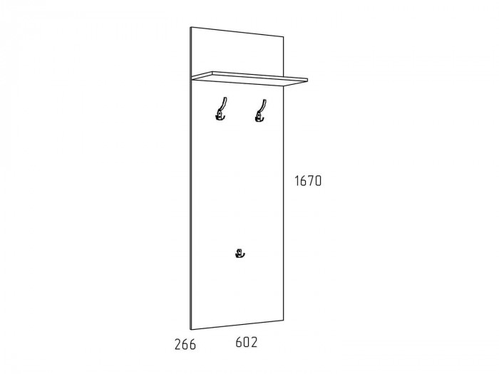 НМ 040.59 Вешалка Оливия Дуб Сонома