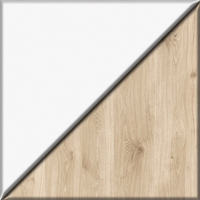 Эйп 13.14 Стеллаж + 13.14 Стеллаж, цвет белый/дуб белый, ШхГхВ 106х41,5х183,8 см., универсальная сборка