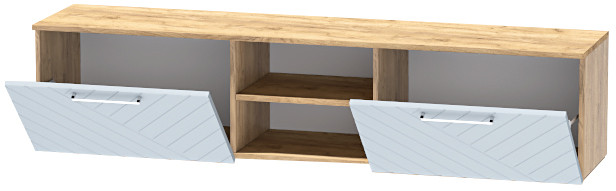 Тумба для ТВ-техники подвесная "Иннэс-7", Крафт золотой/Монблан Р-826