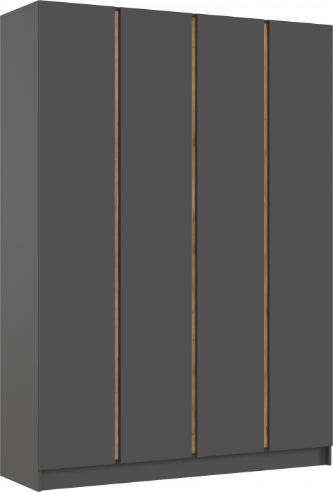 Келвин Шкаф 4-х ств. (1600) (Графит, Графит)