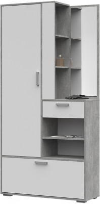 Денвер прихожая (1000х1950х354) ателье светлое/белый